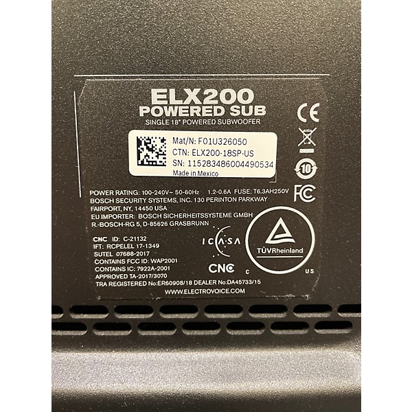 Used Electro-Voice ELX20018SP Powered Subwoofer