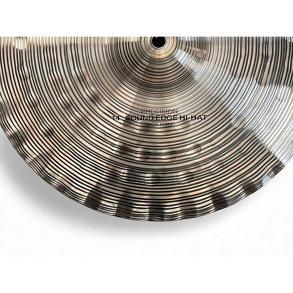 Used Paiste 14in Signature Precision Sound Edge Hi Hat Pair Cymbal