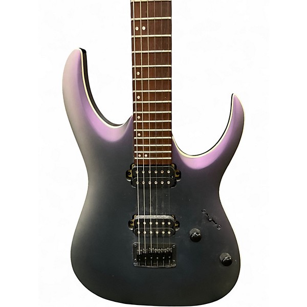 Used Ibanez RGA42EX Black Aurora Burst Solid Body Electric Guitar