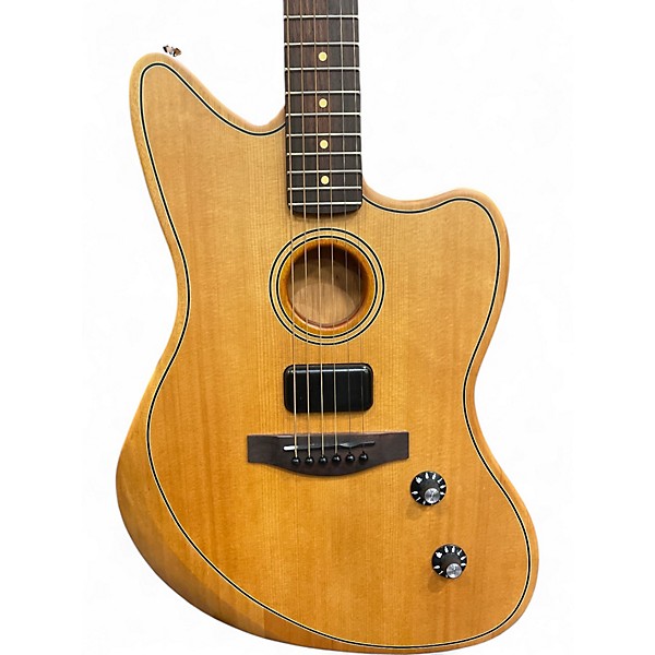 Used Fender Acoustasonic Standard Jazzmaster Aged Natural Acoustic Electric Guitar