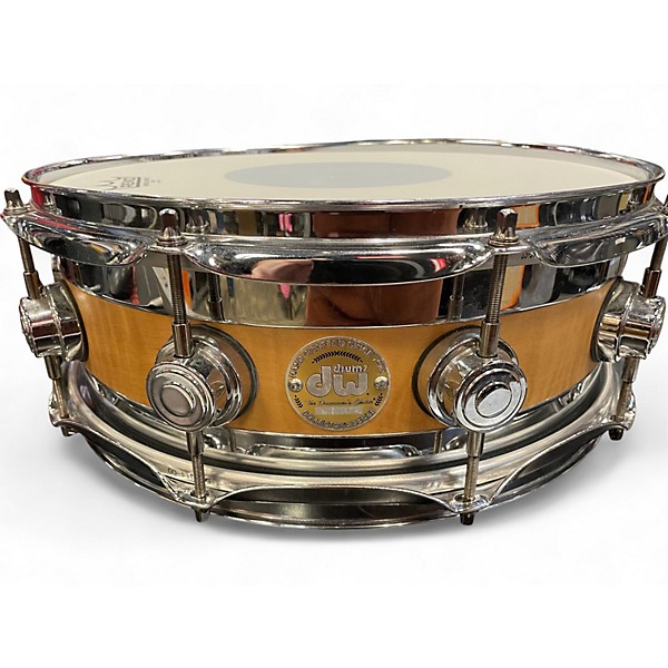 Used DW 5.5X14 Collector's Series Satin Oil Edge Snare Natural Drum
