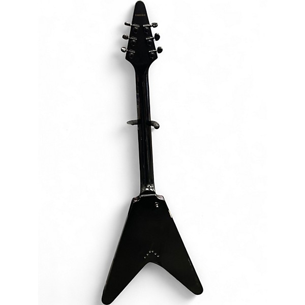 Used Epiphone 1958 Korina Flying V Black Solid Body Electric Guitar