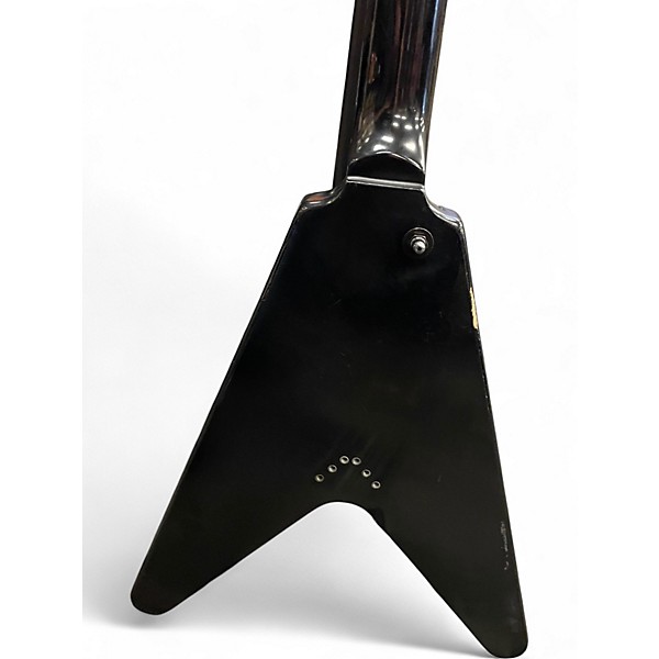 Used Epiphone 1958 Korina Flying V Black Solid Body Electric Guitar