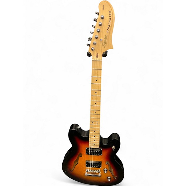 Used Squier Affinity Series Starcaster 3 Color Sunburst Hollow Body Electric Guitar