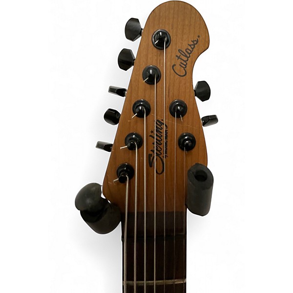 Used Sterling by Music Man CUTLASS JASON RICHARDSON 7 STRING Dark Scarlet Burst Satin Solid Body Electric Guitar