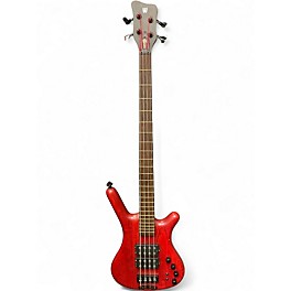 Used Warwick Corvette Double Buck 4 String Red Electric Bass Guitar