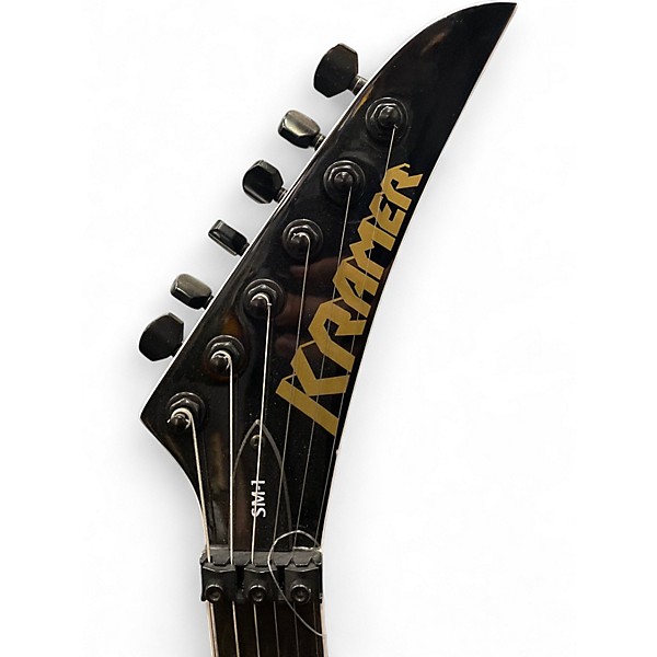 Used Kramer SM-1 Figured Black Denim Perimeter Solid Body Electric Guitar