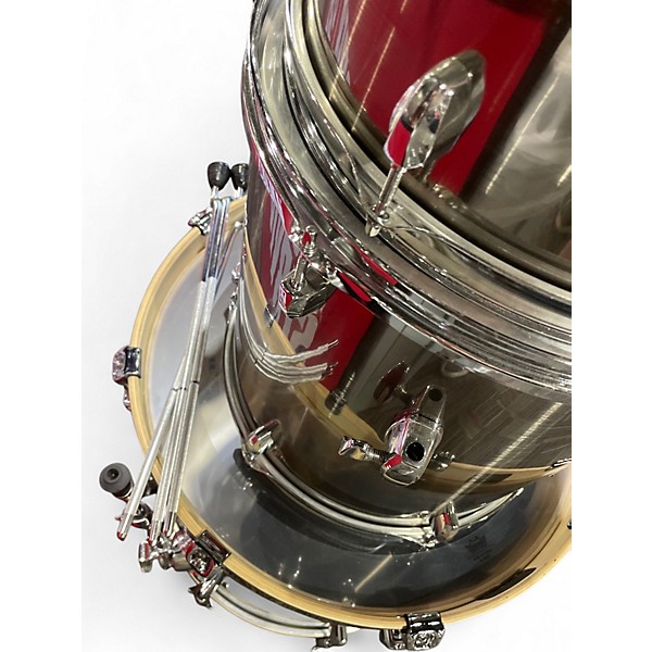 Used Pearl 5 Piece Export Metallic Gray Drum Kit