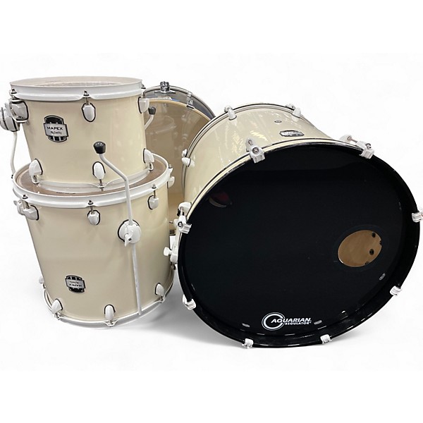 Used Mapex 3 Piece Mydentity Polar White Drum Kit