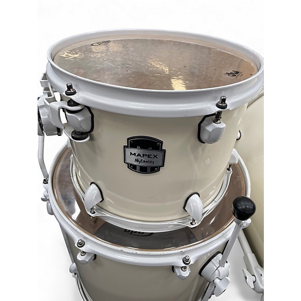 Used Mapex 3 Piece Mydentity Polar White Drum Kit