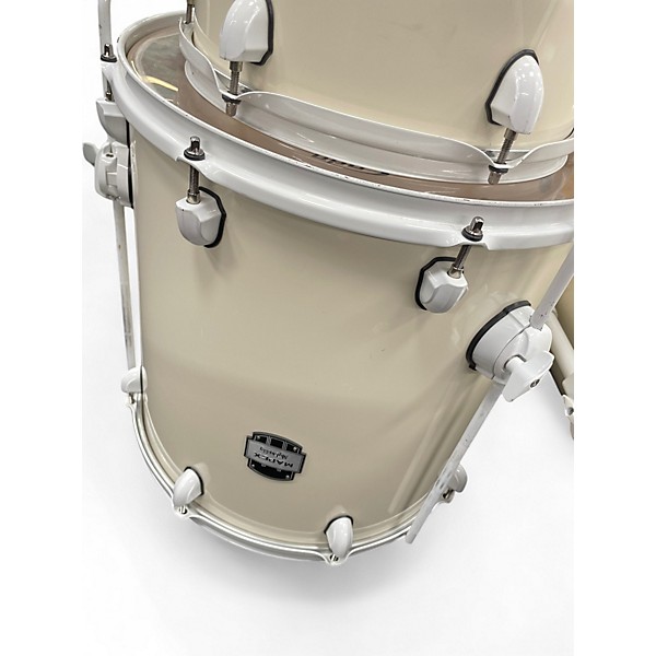 Used Mapex 3 Piece Mydentity Polar White Drum Kit