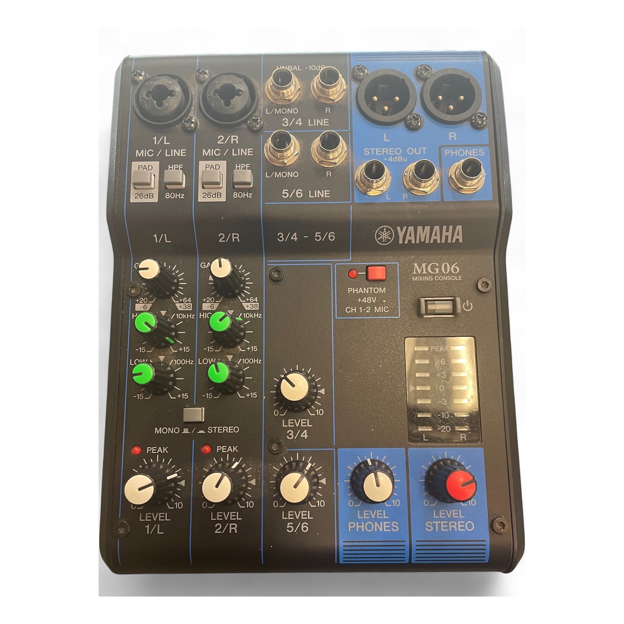 MG06 ミキサー　YAMAHA MG06 6-Channel Analog Mixer - Yamaha USA