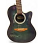 Used Ovation 1861AX-5 Standard Balladeer black green Acoustic Electric Guitar