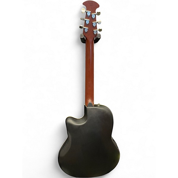 Used Ovation 1861AX-5 Standard Balladeer black green Acoustic Electric Guitar