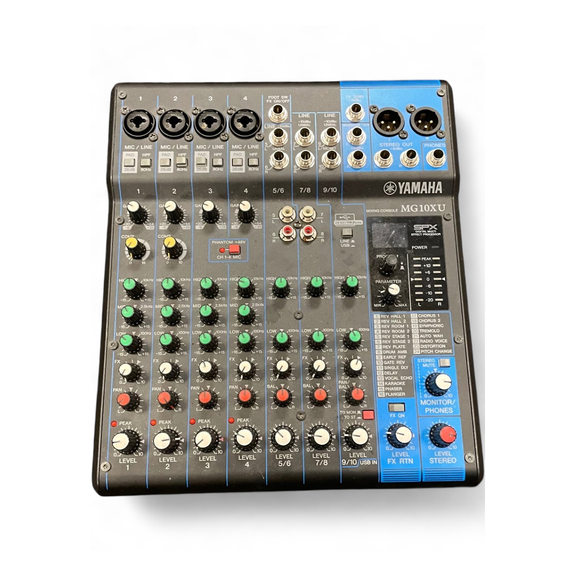 Used Yamaha MG10XU 10 Channel Mixer with Effects Unpowered