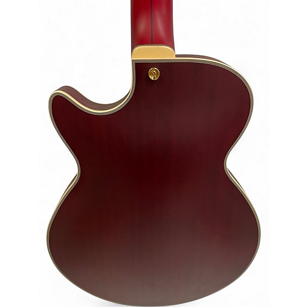 Used D'Angelico DELUXE SS Wine Red Hollow Body Electric Guitar