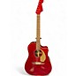 Used Fender Redondo Player Car Fiesta Red Acoustic Electric Guitar thumbnail