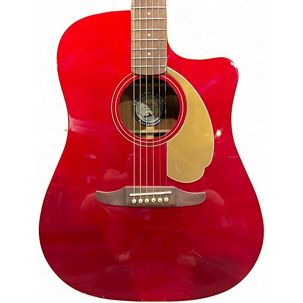 Used Fender Redondo Player Car Fiesta Red Acoustic Electric Guitar
