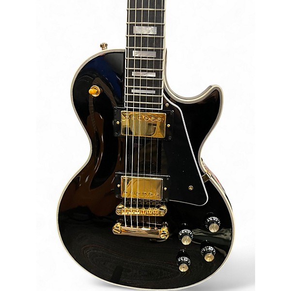 Used Epiphone Inspired by Gibson Custom Les Paul Custom Black Solid Body Electric Guitar