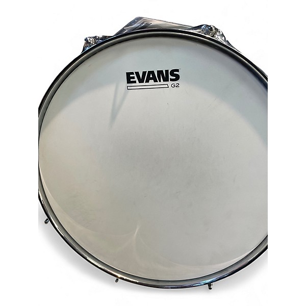 Used Pork Pie 7in Patina Brass 13in Blue Ghost Flames Drum