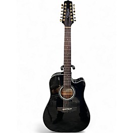 Used Takamine GD30CE-12 Black 12 String Acoustic Electric Guitar