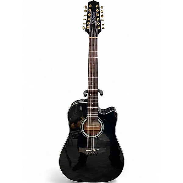 Used Takamine GD30CE-12 Black 12 String Acoustic Electric Guitar