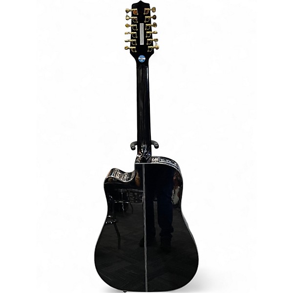 Used Takamine GD30CE-12 Black 12 String Acoustic Electric Guitar