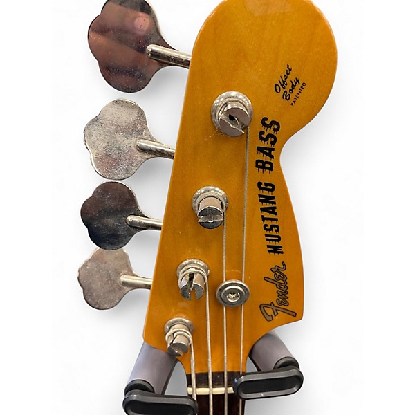 Used Fender MIJ MUSTANG BASS Fiesta Red Electric Bass Guitar