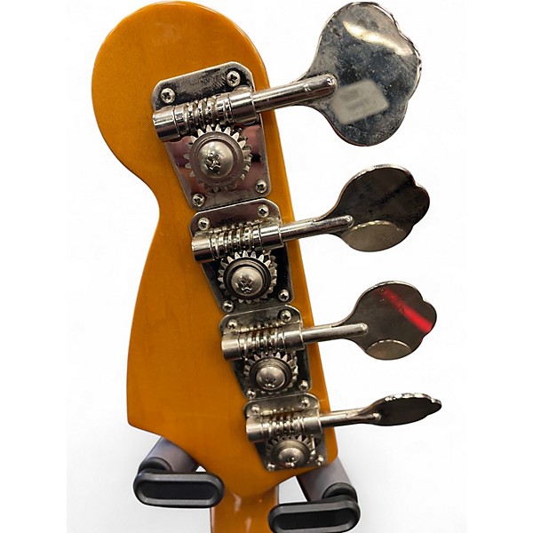 Used Fender MIJ MUSTANG BASS Fiesta Red Electric Bass Guitar