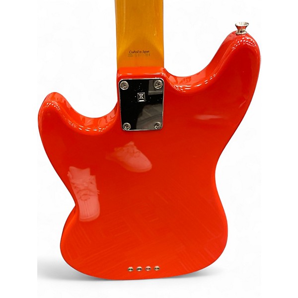 Used Fender MIJ MUSTANG BASS Fiesta Red Electric Bass Guitar
