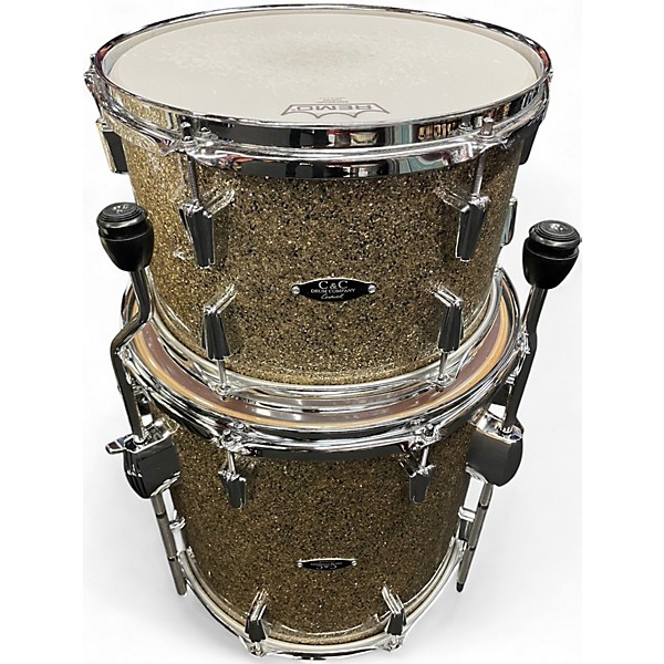 Used C&C Drum Company 3 Piece Player date II GINGER GLITTER Drum Kit