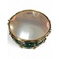 Used SJC 14X5.5 CUSTOM MAPLE GREEN & GOLD Drum