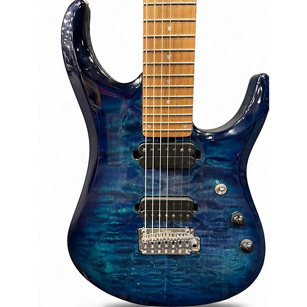 Used Sterling by Music Man John Petrucci JP157 7 String Trans Blue Solid Body Electric Guitar