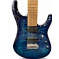 Used Sterling by Music Man John Petrucci JP157 7 String Trans Blue Solid Body Electric Guitar