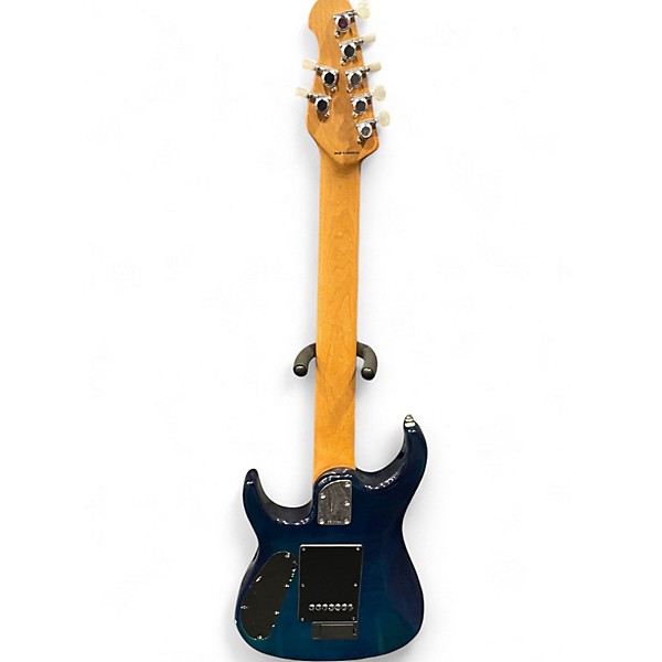 Used Sterling by Music Man John Petrucci JP157 7 String Trans Blue Solid Body Electric Guitar