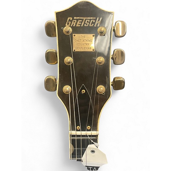 Vintage 1970 Gretsch Guitars G6122-1962 Chet Atkins Signature Country Gentleman Black Hollow Body Electric Guitar