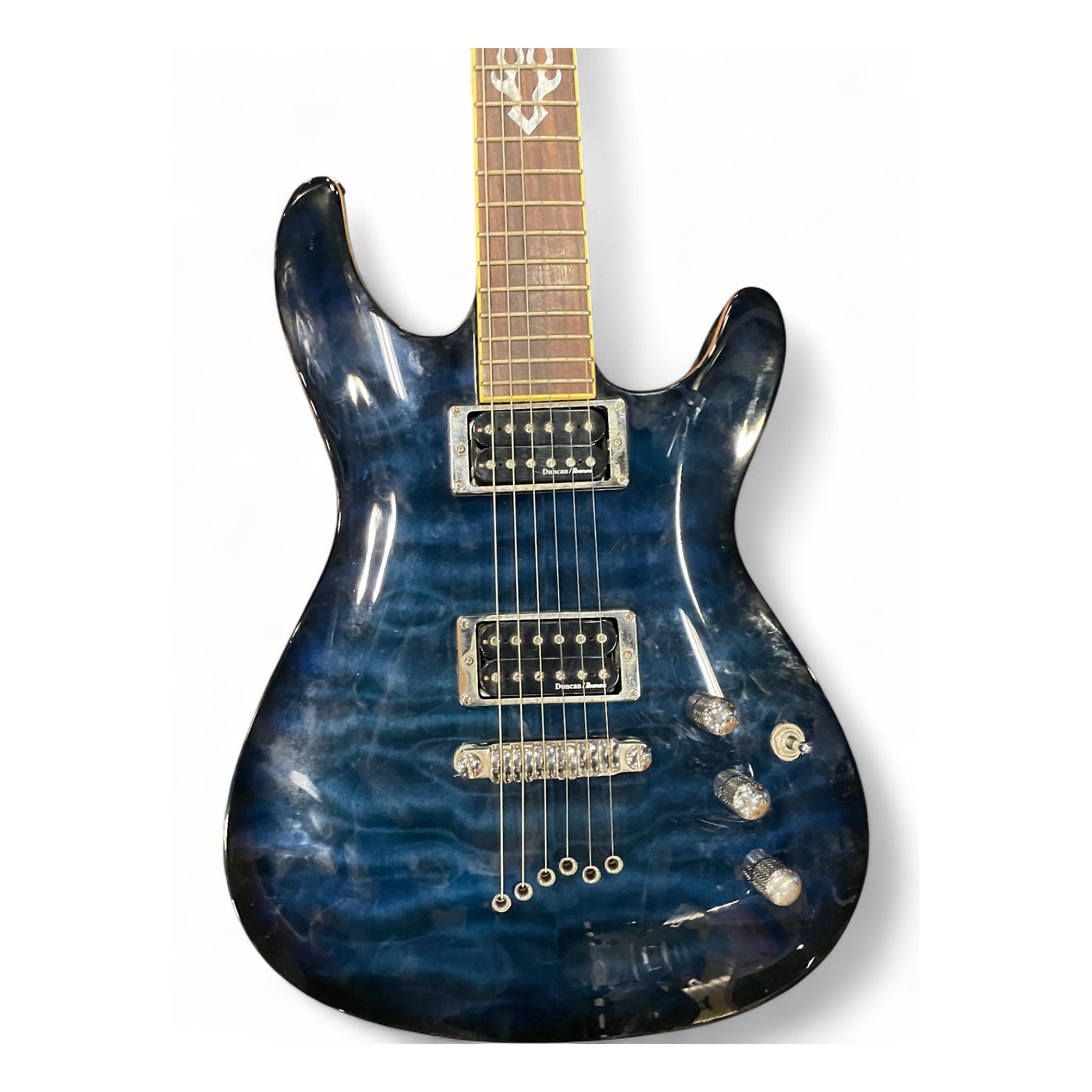 Used Ibanez sz520qm Trans Blue Solid Body Electric Guitar
