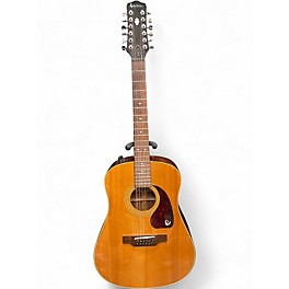 Used Epiphone pr350-12e natural 12 String Acoustic Electric Guitar