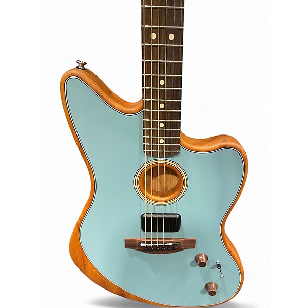 Used Fender Acoustasonic Player Jazzmaster  ICE BLUE Acoustic Electric Guitar