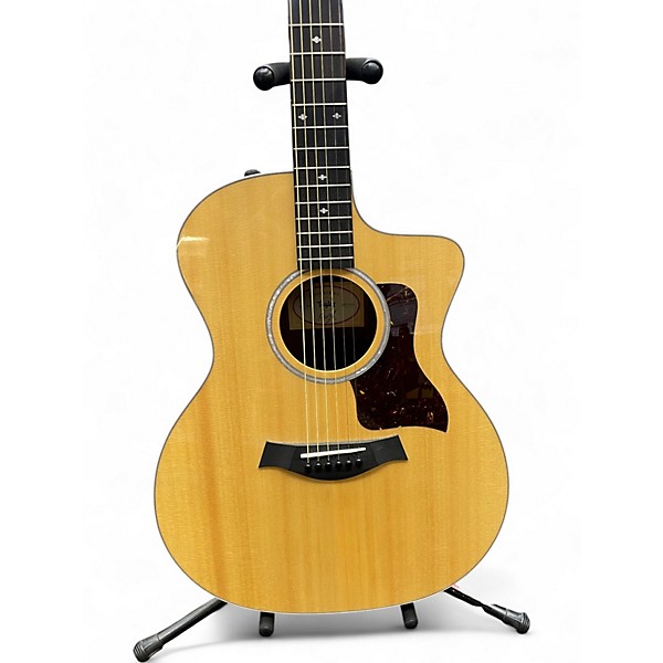 Used Taylor 214CE Deluxe Natural Acoustic Electric Guitar