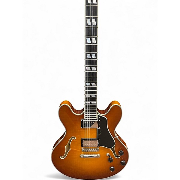 Used Eastman T486-GB Amber Hollow Body Electric Guitar