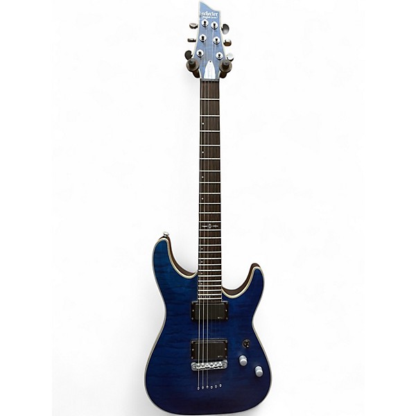 Used Schecter Guitar Research C1 Platinum Midnight Blue Solid Body Electric Guitar