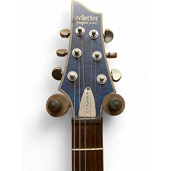 Used Schecter Guitar Research C1 Platinum Midnight Blue Solid Body Electric Guitar