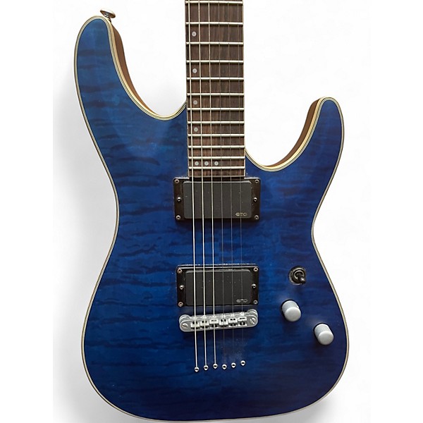 Used Schecter Guitar Research C1 Platinum Midnight Blue Solid Body Electric Guitar