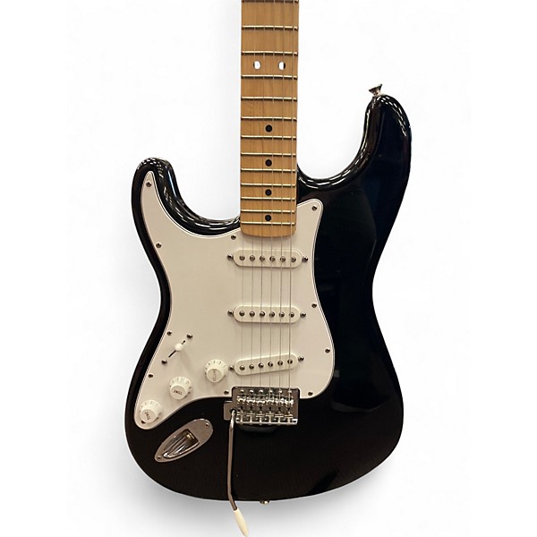 Used Fender STANDARD STRATOCASTER Black Solid Body Electric Guitar