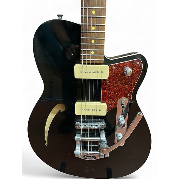 Used Reverend Club King Black Hollow Body Electric Guitar