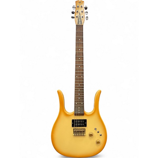 Vintage 1970s Hondo guitarlan Yellow Solid Body Electric Guitar