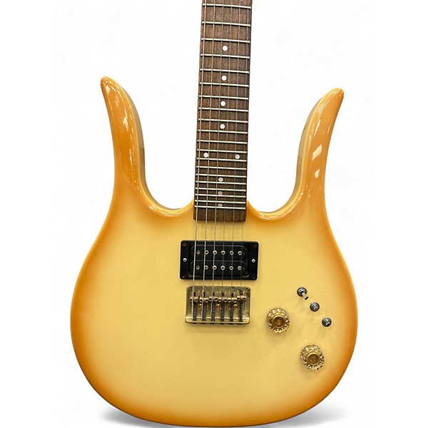 Vintage 1970s Hondo guitarlan Yellow Solid Body Electric Guitar