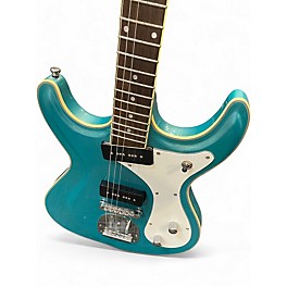 Used Eastwood Sidejack Blue Solid Body Electric Guitar