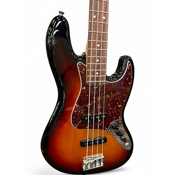 Used Fender American Standard Jazz Bass 2 Color Sunburst Electric Bass Guitar